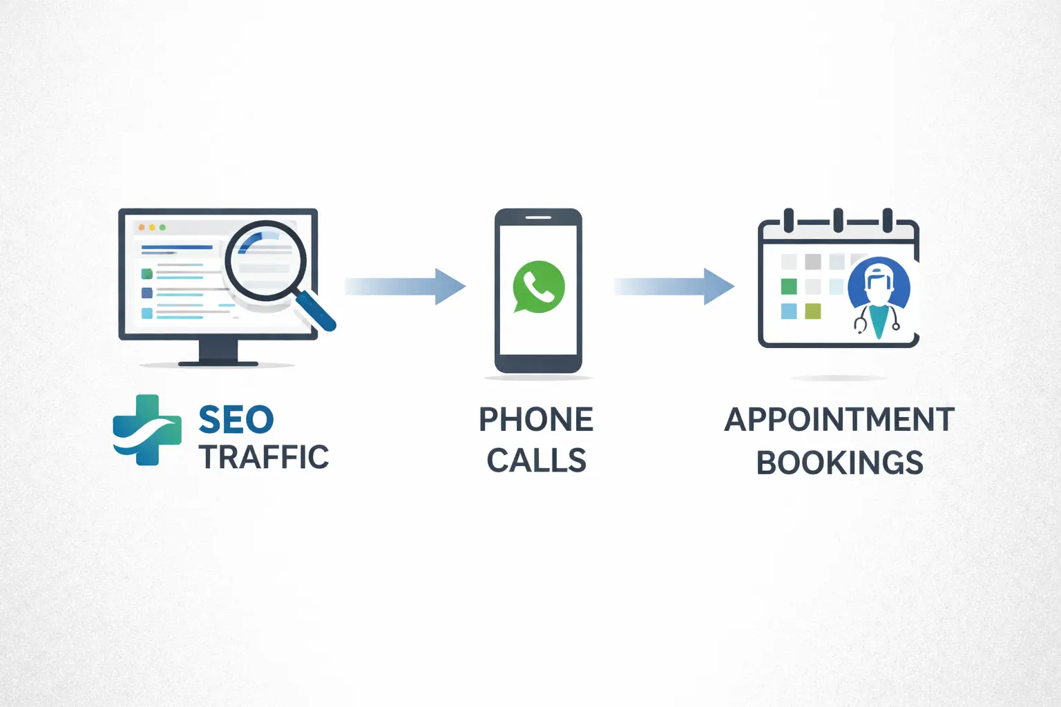 How SEO traffic converts into patient appointments for doctors

