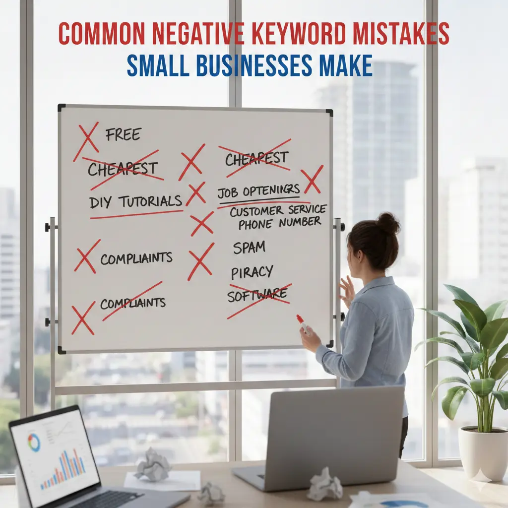 Common Negative Keyword Mistakes Small Businesses Make