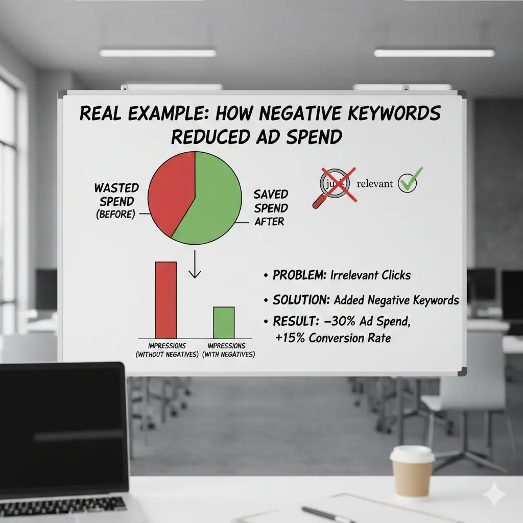 Real Example: How Negative Keywords Reduced Ad Spend